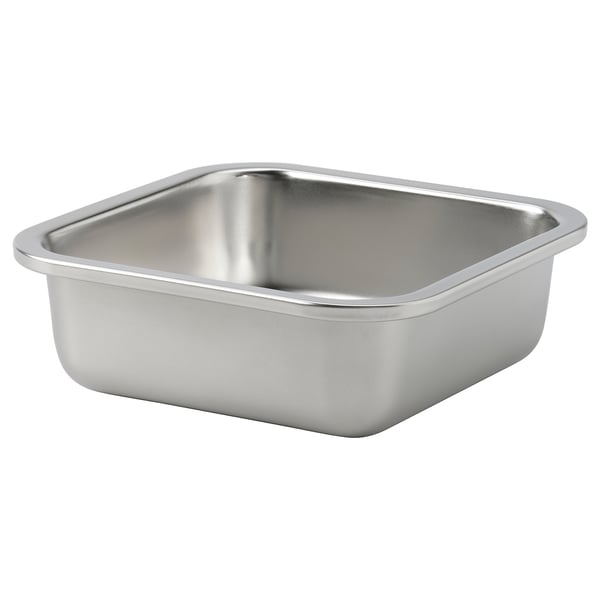 IKEA 365+ food container, square/stainless steel, 600 ml