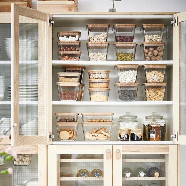 Ikea IKEA 365+ - Food container, square/glass, 1.2 l