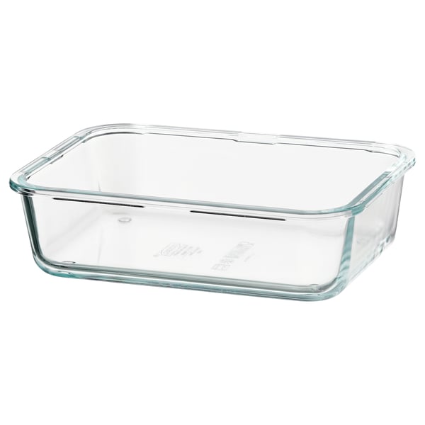 IKEA 365+ food container, rectangular/glass, 1.0 l