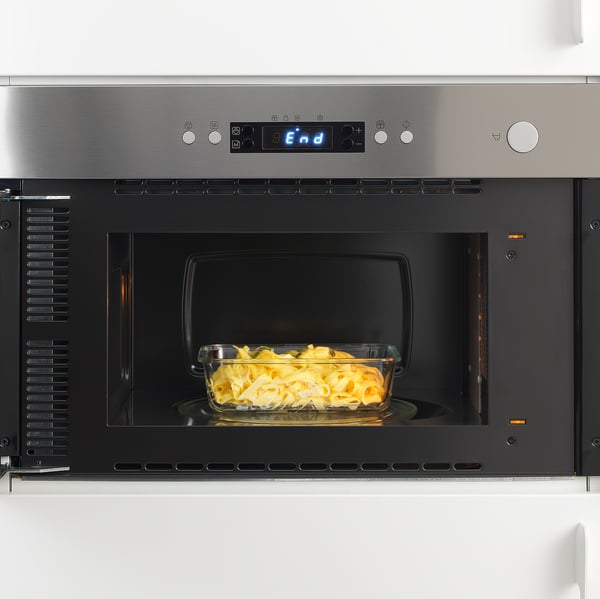 IKEA 365+ food container, rectangular/glass, 1.0 l