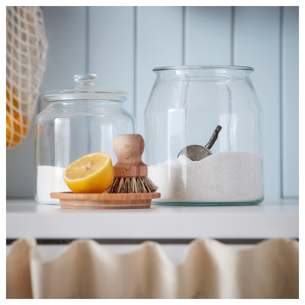 IKEA 365+ jar, round/glass, 17 cm