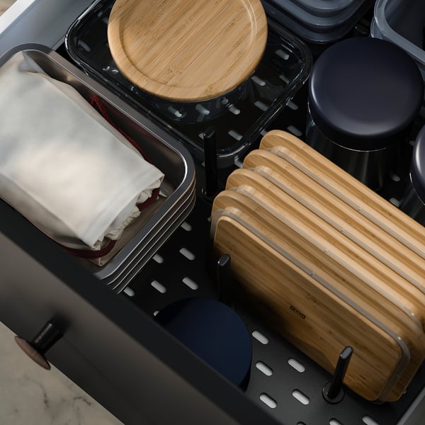 IKEA 365+ lid, rectangular/bamboo, 21x15 cm