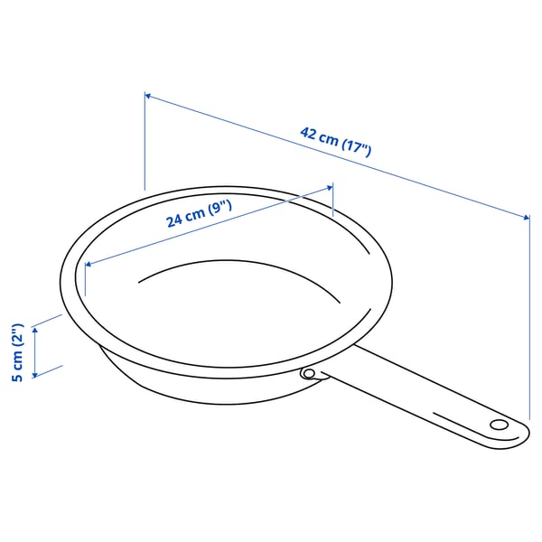IKEA 365+ frying pan, stainless steel/non-stick coating, 24 cm