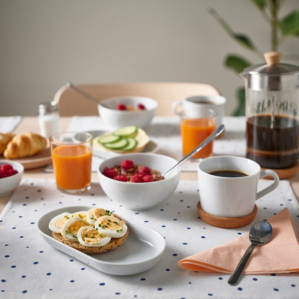 IKEA 365+ serving plate, white, 20x11 cm