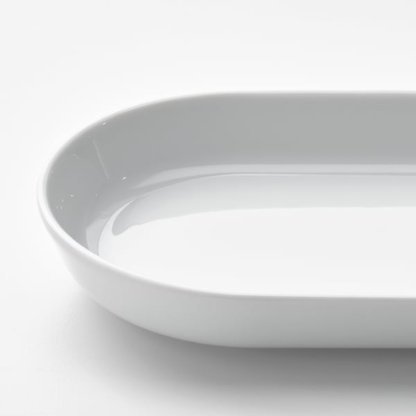 IKEA 365+ serving plate, white, 20x11 cm
