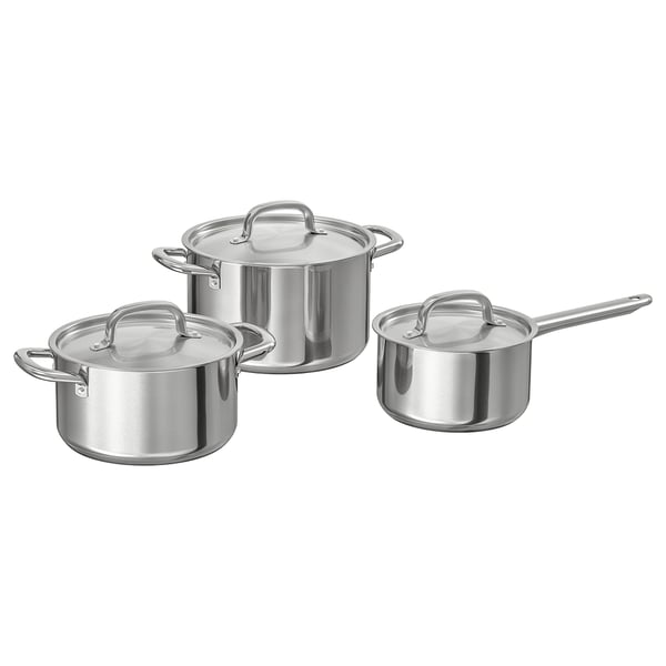 IKEA 365+ cookware set of 6, stainless steel