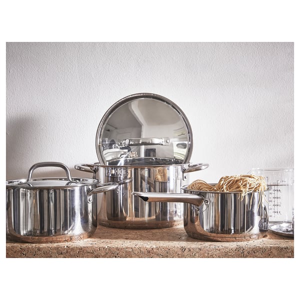IKEA 365+ cookware set of 6, stainless steel