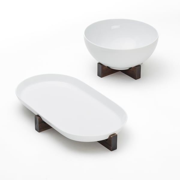 IKEA 365+ serving stand, acacia, 16x16 cm