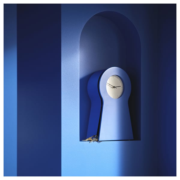 IKEA PS 1995 clock, blue, 48 cm
