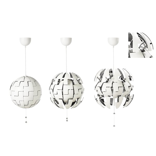 IKEA PS 2014 pendant lamp, white/silver-colour, 35 cm