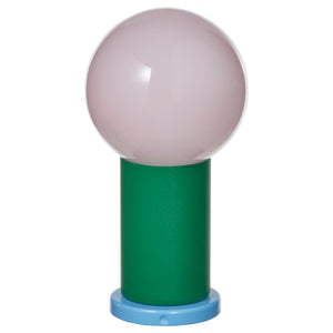 IKEA PS 2026 LED portable lamp, battery-operated dimmable/green light pink, 22 cm