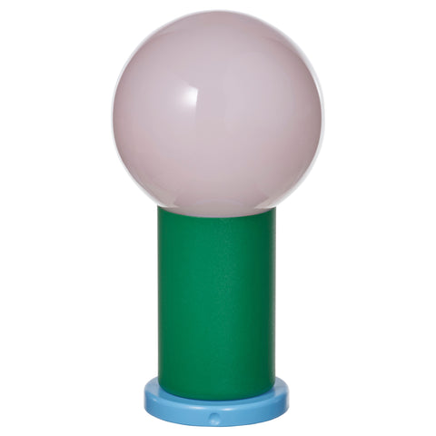 IKEA PS 2026 LED portable lamp, battery-operated dimmable/green light pink, 12 cm