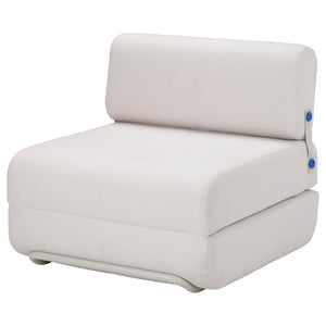 IKEA PS 2026 chair-bed, Skiftebo light grey-beige, 80x75 cm