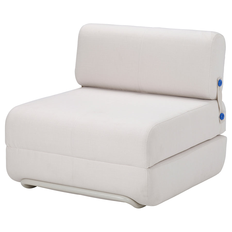 IKEA PS 2026 chair-bed, Skiftebo light grey-beige, 80x75 cm