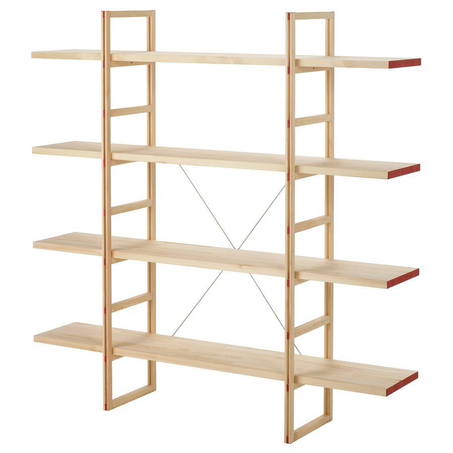 IKEA PS 2026 shelving unit, pine, 160x35x161 cm
