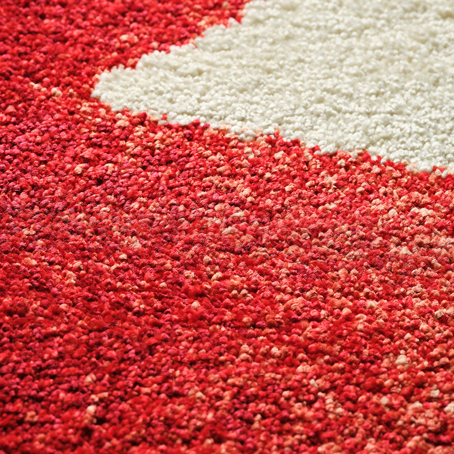 IKEA PS 2026 rug, low pile, off-white/red, 170x240 cm