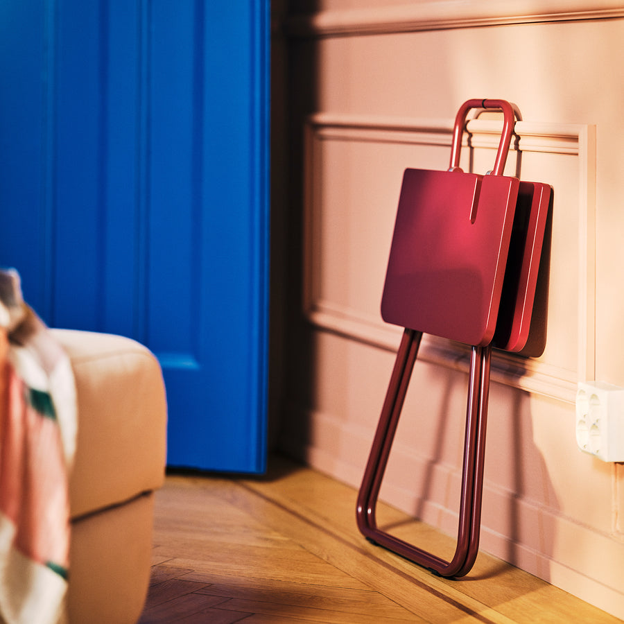IKEA PS 2026 side table, dark red, 50x40 cm