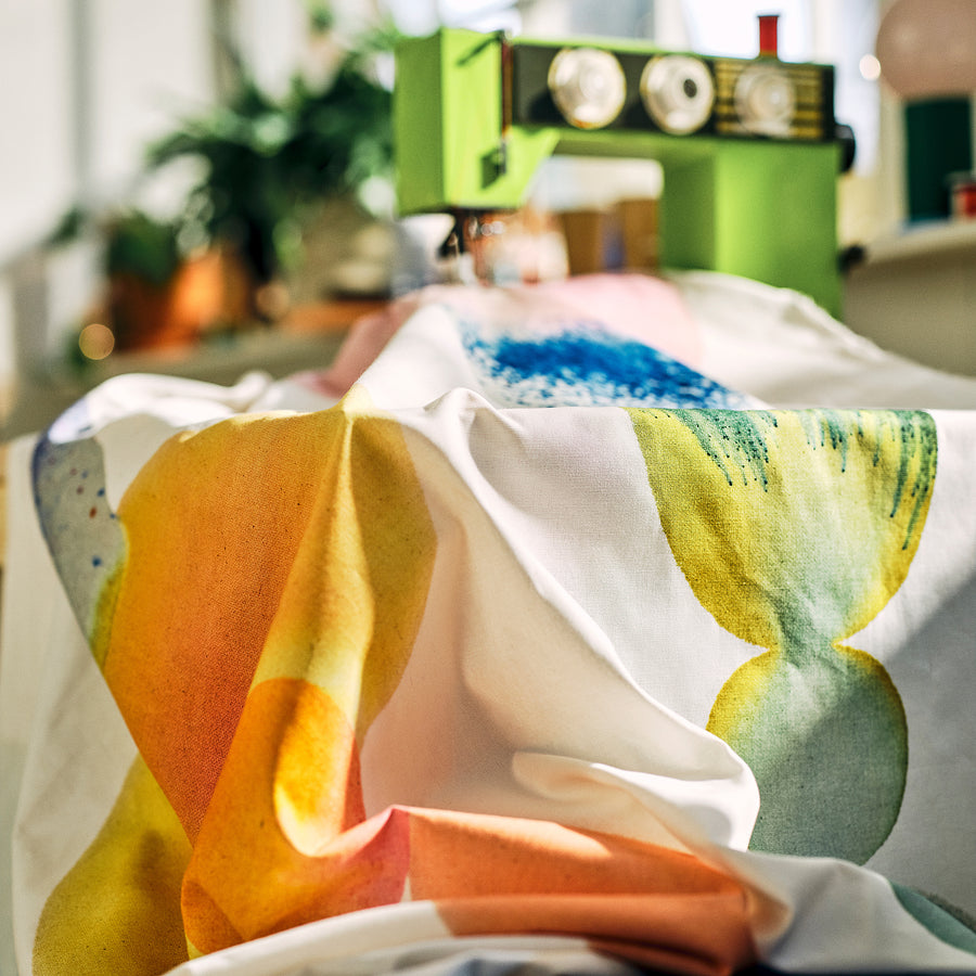 IKEA PS 2026 pre-cut fabric, white/multicolour large pattern, 150x300 cm