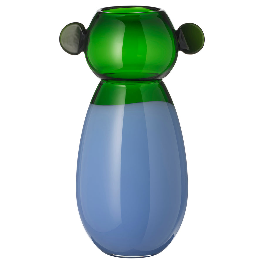IKEA PS 2026 vase, glass/blue/green, 38 cm