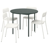 IKEA PS 2026 / VIHALS table and 4 chairs, green/white, 96 cm