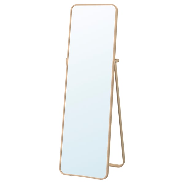 IKORNNES standing mirror, ash, 52x167 cm