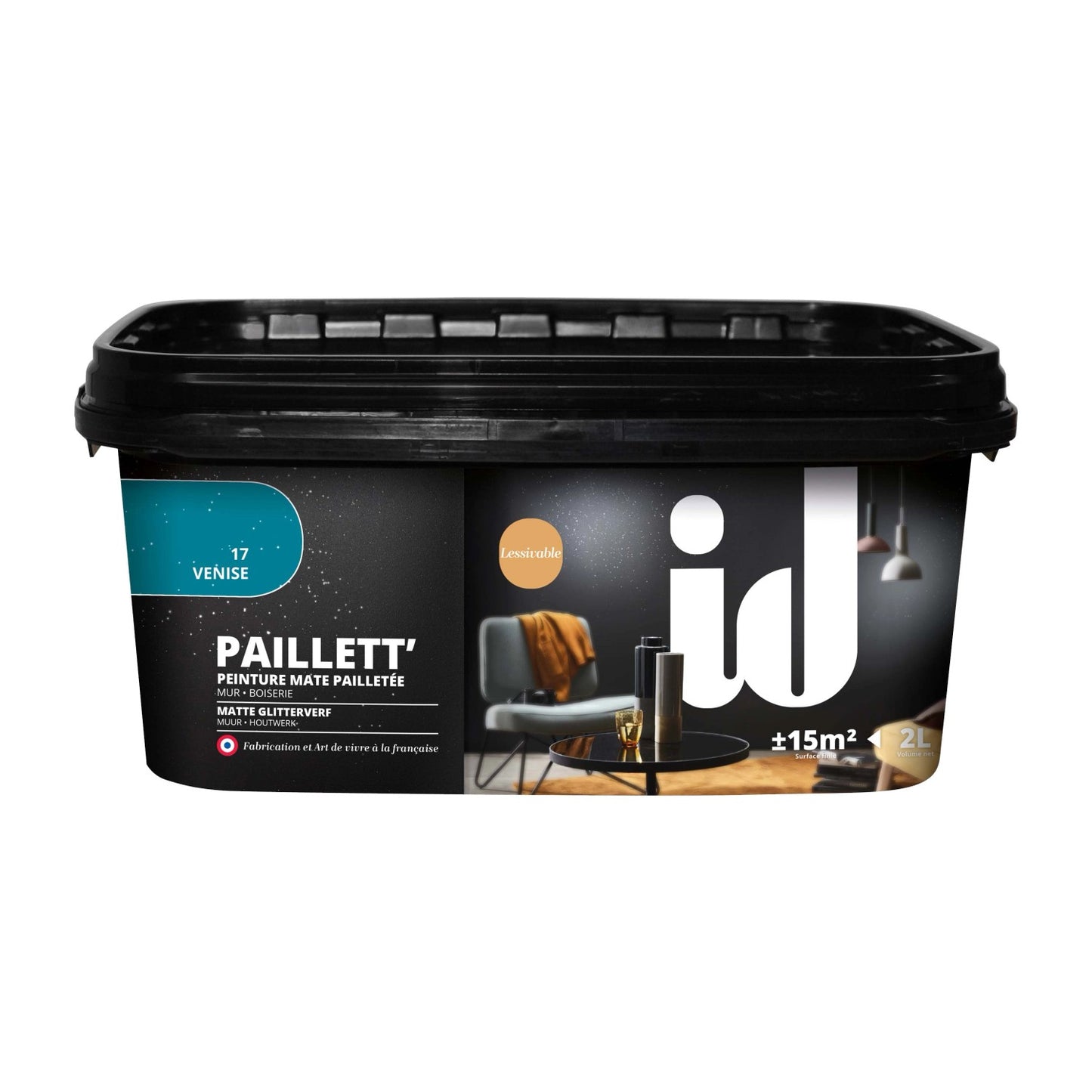 PITTURA MURALE AD EFFETTO PAILLET AZZURO