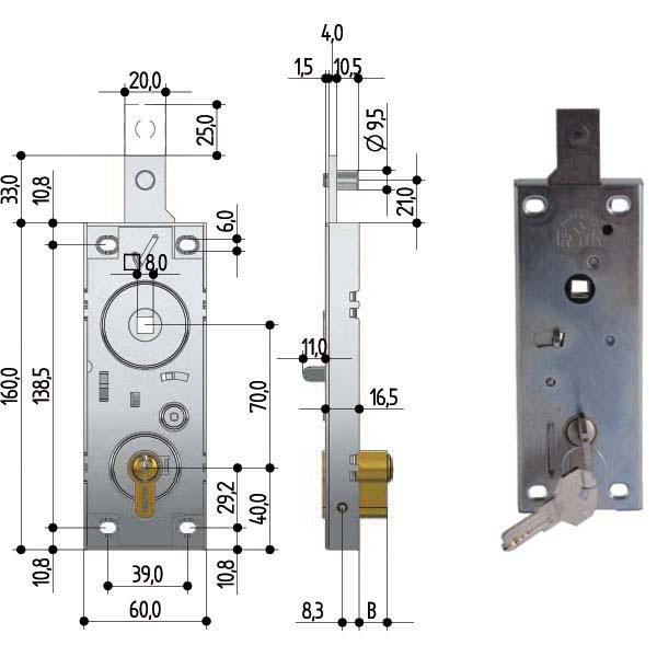 DOOR LOCK SAFETY PROFILE 1CH HIGH