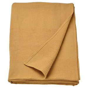 Ikea INDIRA - Bedspread, yellow-beige,150x250 cm