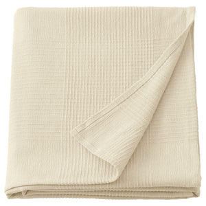 Ikea INDIRA - Bedspread, natural/unbleached cotton, 230x250 cm