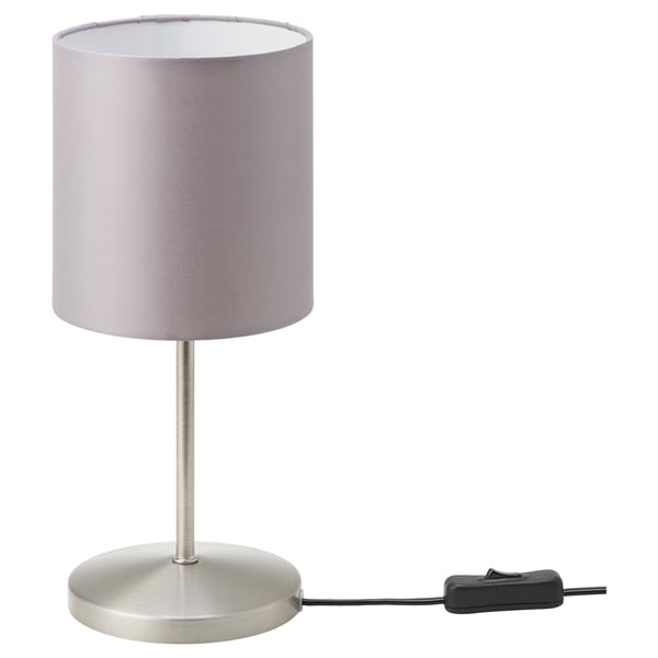 INGARED table lamp, grey, 30 cm