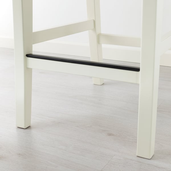 INGOLF bar stool with backrest, white, 40x91x45 cm
