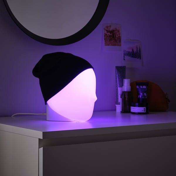 ISKÄRNA LED table lamp, multicolour, 20.8x16.1 cm