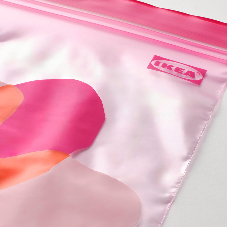 ISTAD resealable bag, pink/orange, 50 pack