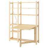 IVAR 2 sec/storage unit w foldable table, 134x95x179 cm