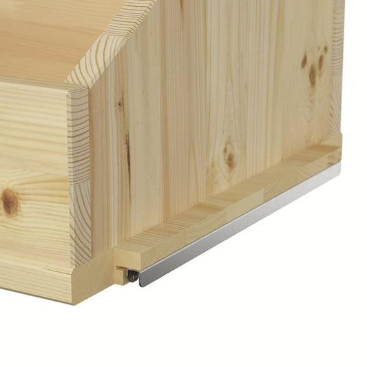 IVAR box shelf with divider, pine, 83x30x25 cm