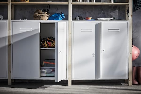Ikea IVAR - Cabinet with doors, white, 80x83 cm