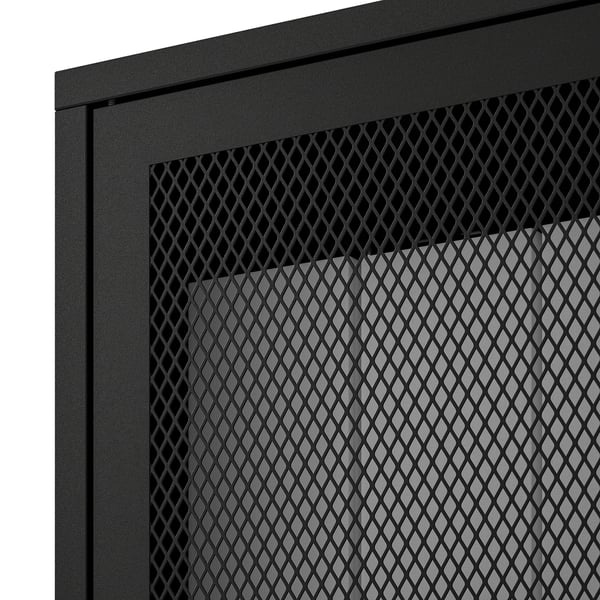IVAR cabinet with doors, black mesh, 80x83 cm