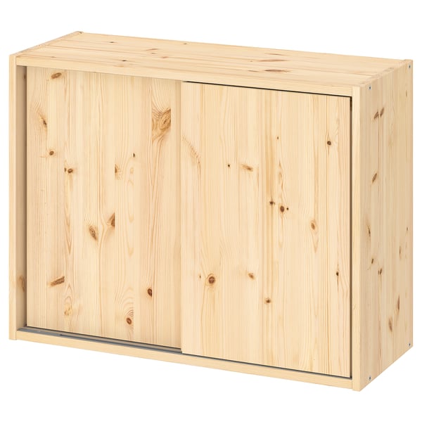 IVAR cabinet with sliding doors, pine, 80x30x60 cm
