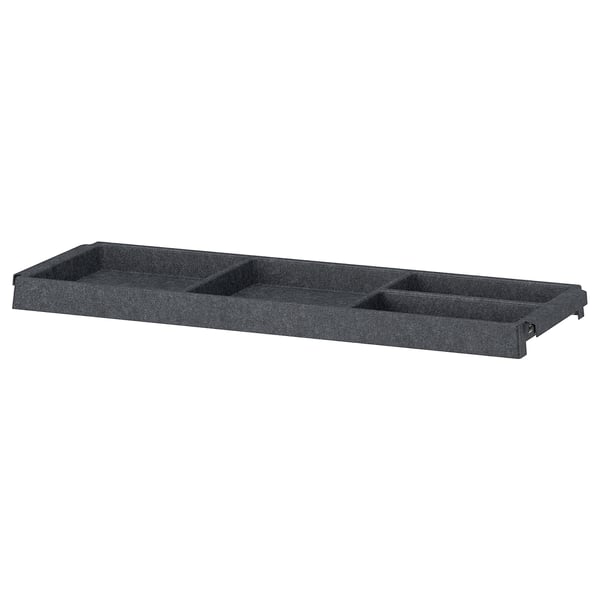 IVAR shelf, dark grey/felt, 83x30 cm