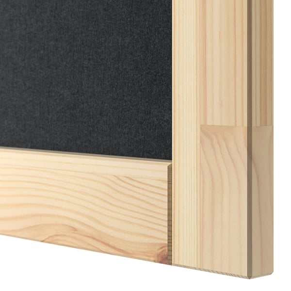 IVAR shelving unit with doors, pine/felt felt, 89x30x124 cm