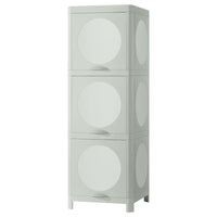IVÖSJÖN cabinet with doors, green, 33x34x99 cm
