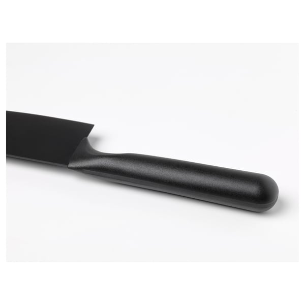 JÄMFÖRA knife block with 3 knives, black