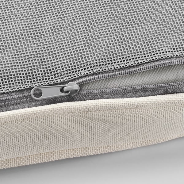 JÄRPÖN/DUVHOLMEN chair cushion, outdoor, white, 50x50 cm