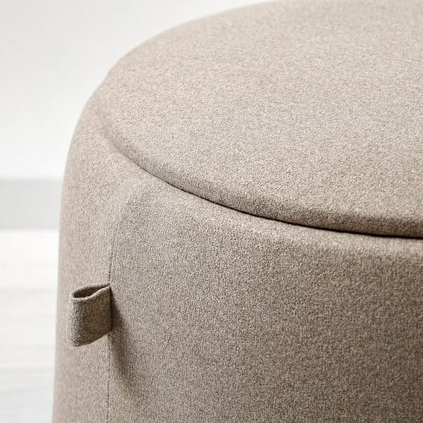 Ikea JÄRRESTAD - Pouf, with storage/Tonerud dark beige