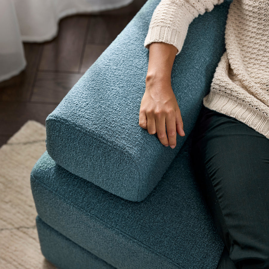 JÄTTEBO headrest cushion, Axvall dark grey-blue, 64x16x25 cm