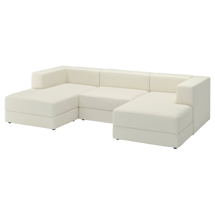 JÄTTEBO 3,5-seat mod sofa w chaise longues, armrests Axvall/off-white, 285x71x160 cm