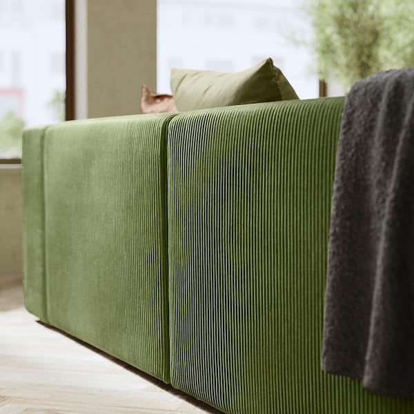Ikea JÄTTEBO - 3-seater modular sofa, Samsala dark yellow-green ,