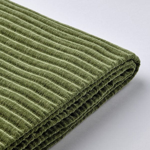 Ikea JÄTTEBO - 7-seater U-shaped sofa with chaise-longue, right with headrest/Samsala dark yellow-green ,