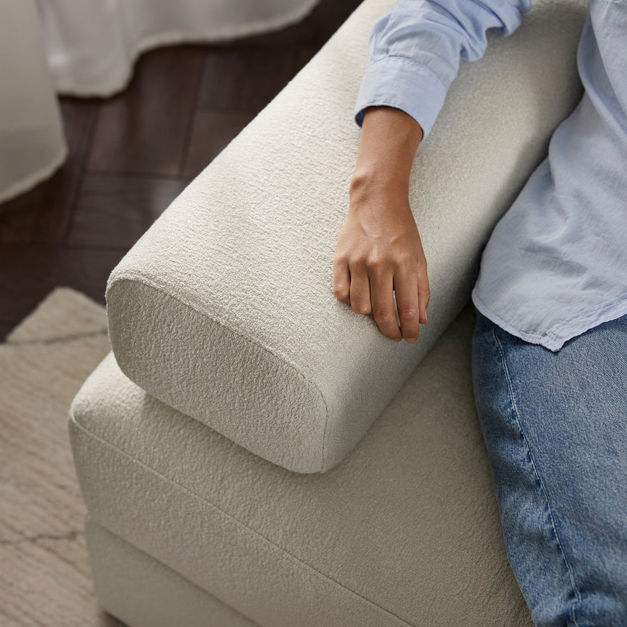 JÄTTEBO 2,5-seat mod sofa w chaise longue, left with headrest/Axvall off-white, 190x87x160 cm