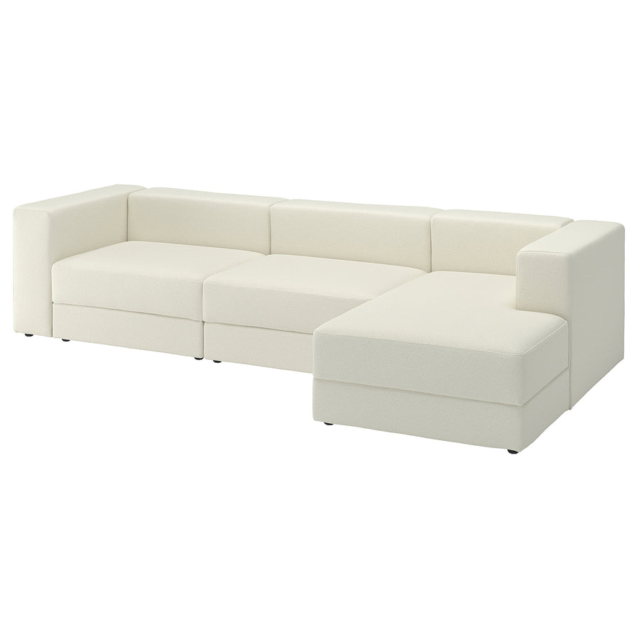 JÄTTEBO 4-seat mod sofa w chaise longue, right/Axvall off-white, 310x71x160 cm